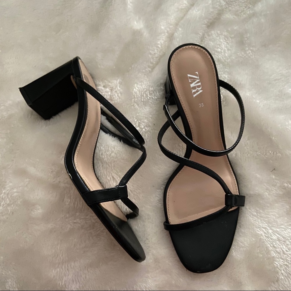 Zara Asymmetrical Strappy Mules